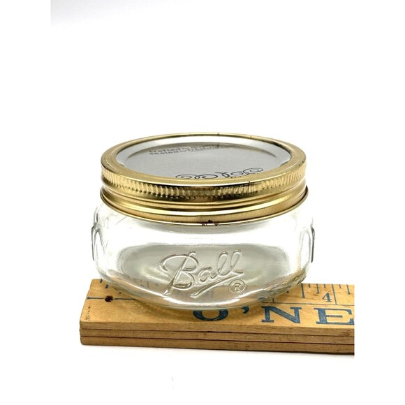 Ball Clear WIDE MOUTH 1/2 Pint Squatty Mason Jar With Lid - Picture 7 of 9